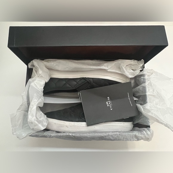 Coach Chrissy Black Quilted Sneaker - Picture 5 of 5